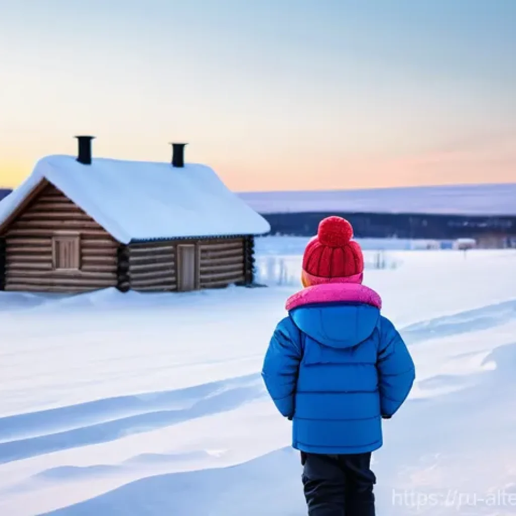 대체에너지로 인한 지역 발전 - **Prompt:** A serene, snow-covered traditional Russian village, nestled in a vast, picturesque winte...